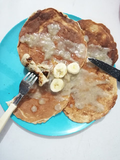 Una foto de Panqueques de Avena y Banano