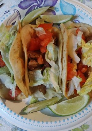 A picture of Twice Cooked Pork Roast Fried Tacos.