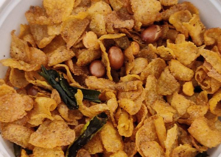 Recipe of Quick Kelloggs Cornflakes Chivda