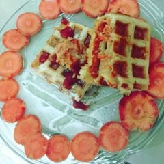 Rava bread with cheese carrot stuffing A picture of Rava bread with cheese carrot stuffing.