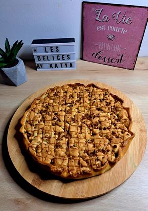 Une photo de Tarte pommes crumble au spéculoos