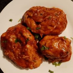 A picture of Dumplings with chicken stew.