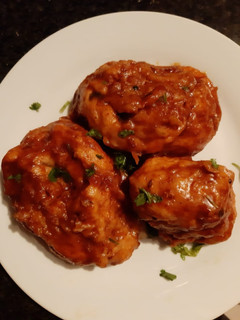 A picture of Dumplings with chicken stew.