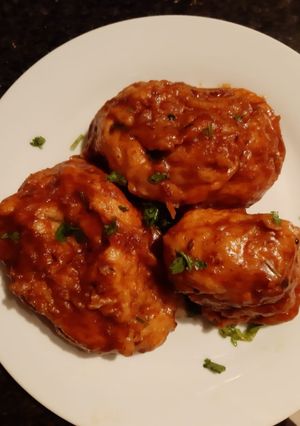 A picture of Dumplings with chicken stew.