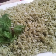 A picture of Mint/Pudhina Rice.