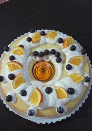 عکسی از دستور کیک پرتقالی با گاناش🎂🍊