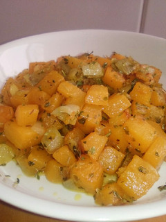 Una foto de Calabaza salteada al toque de orégano