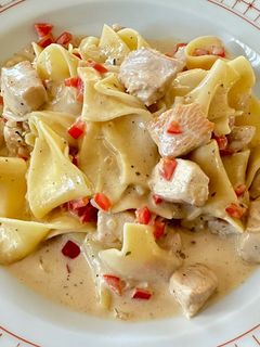 Paprika-Hähnchen-Pasta Rezepthauptbild