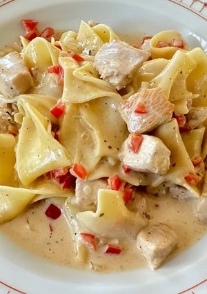 Paprika-Hähnchen-Pasta Rezepthauptbild