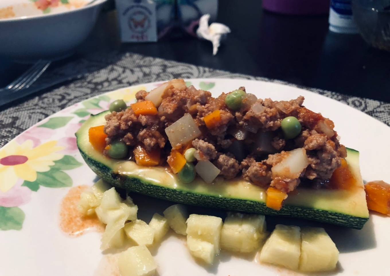 Calabazas rellena de picadillo