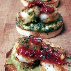 Fiesta lime Shrimp Crostinni A picture of Fiesta lime Shrimp Crostinni.