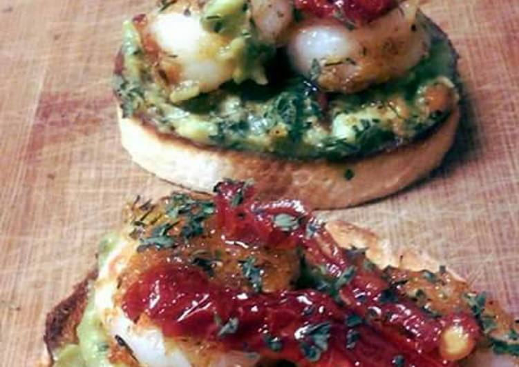 Fiesta lime Shrimp Crostinni