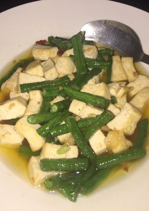 Foto resep Tumis kacang panjang tahu simpel