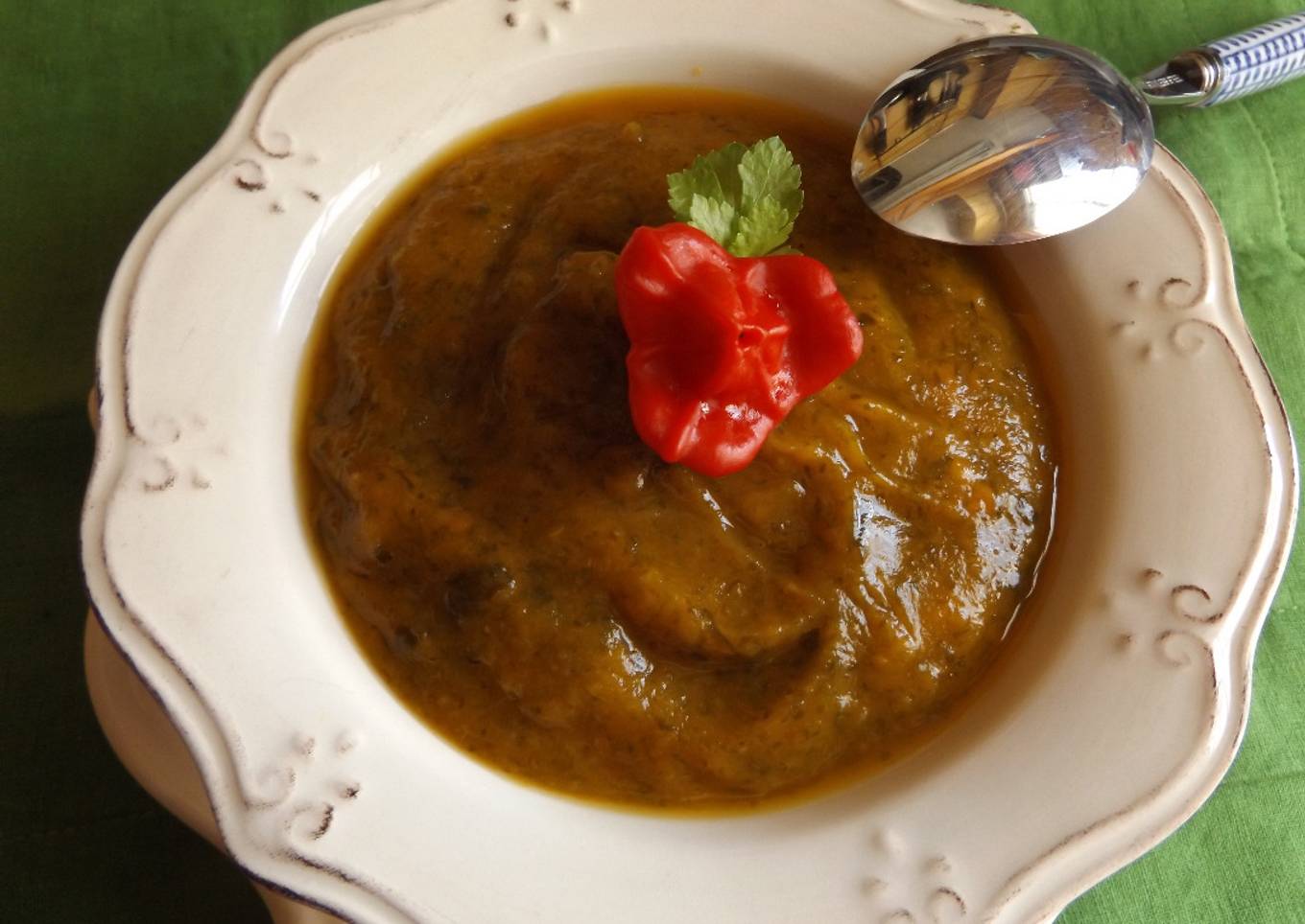 Puré de verduras con algas wakame