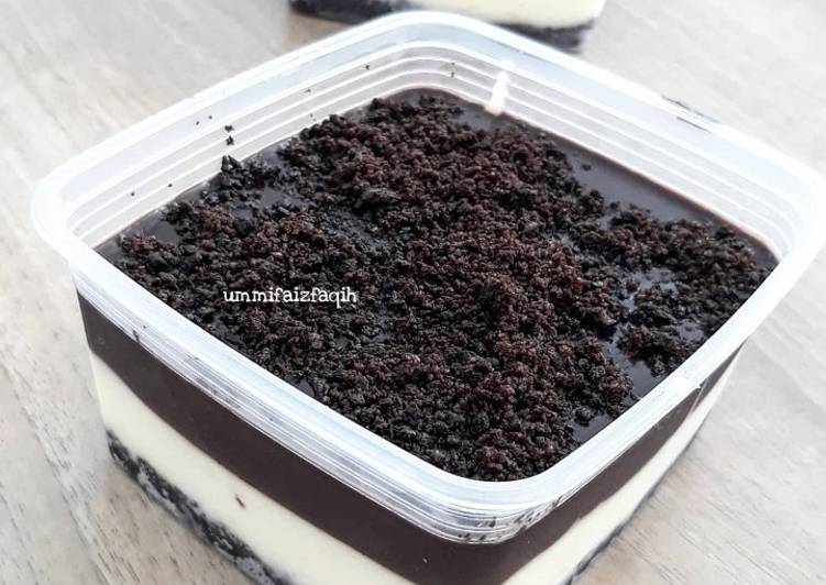 Proses Membuat Dessert Box Coklat Oreo (no oven, no mixer) Anti Gagal