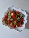 Salade de laitue, tomate et cornichons 🥗