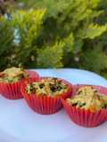 Muffins de verduras, queso y lomito