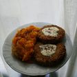 Hamburguesa casera rebozada en avena!!