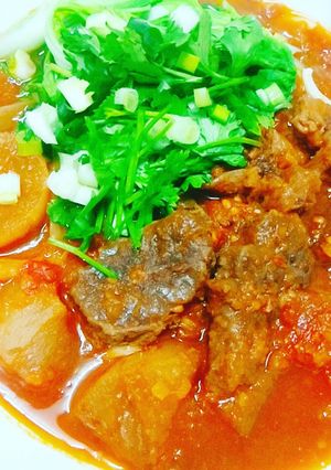 蕃茄牛肉湯 的食譜成品照片