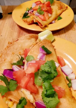 A picture of Potato Tacos.