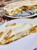 Tort de casă cu iaurt,biscuiți și banane