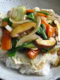 Fried Fish & Vegetable Rice Bowl