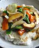 Fried Fish & Vegetable Rice Bowl