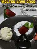 Kek Molten Lava dengan Aiskrim Durian