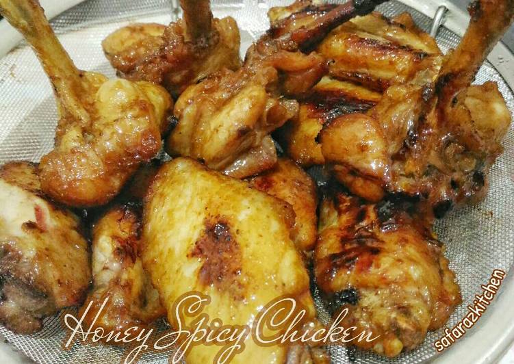 Honey Spicy Chicken Wings 🍗💕