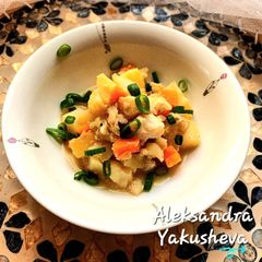 Seabass with vegetables in the oven A picture of Seabass with vegetables in the oven.