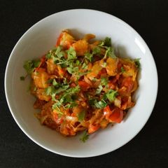 A picture of Schezwan Potatoes.