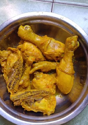 Foto resep Ayam ungkep bumbu kuning