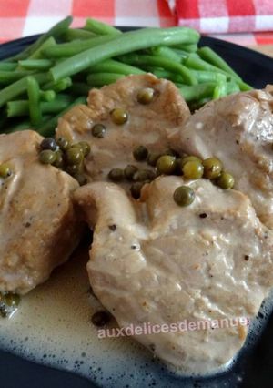 Une photo de Médaillons de filet mignon de porc, sauce au poivre