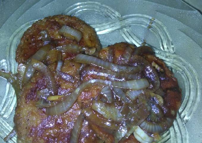 Steak tempe jamur tiram saus teriyaki