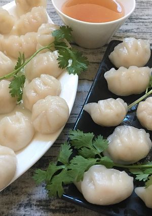 Hình của món Bánh Há cảo nhân tôm.