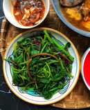 Rau Dền Luộc Chấm Mắm Nêm