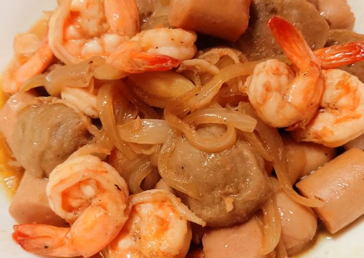 Tumis Udang Bakso Sosis