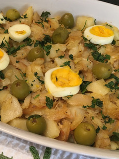 Una foto de Bacalao al horno