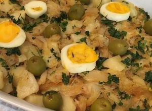 Una foto de Bacalao al horno