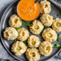 Momos Chicken & Veg Mix A picture of Momos Chicken & Veg Mix.