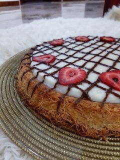 صورة لوصفة كنافة بالقشطة