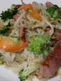 Arroz salteado con brócoli, frijolito chino y cecina #10