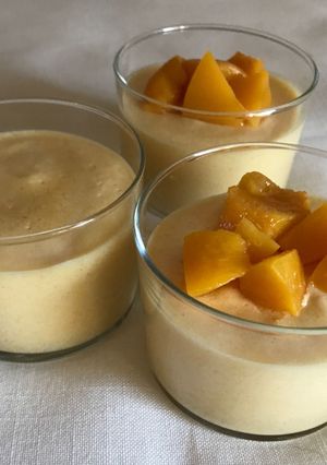 Una foto de Mousse de melocotón