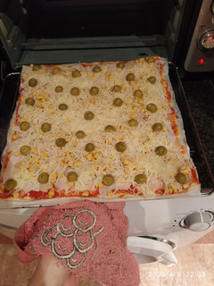 Una foto de Hojaldre tipo pizza