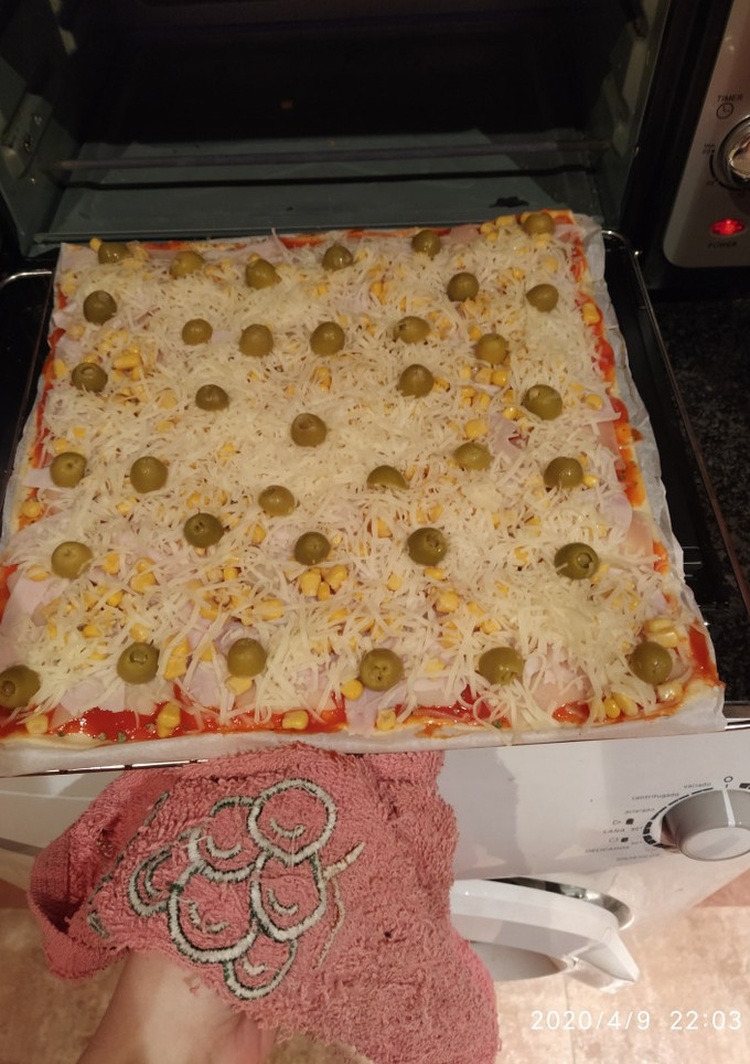 Una foto de Hojaldre tipo pizza