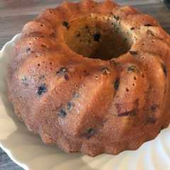 Una foto de Torta de arándanos
