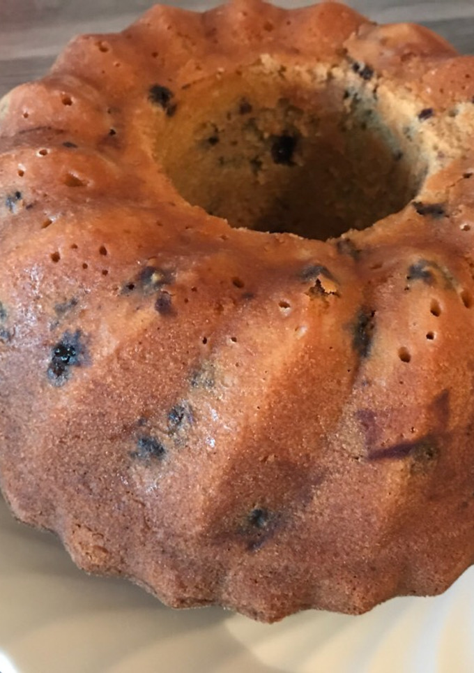 Una foto de Torta de arándanos