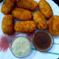 A picture of Poha Cutlet.