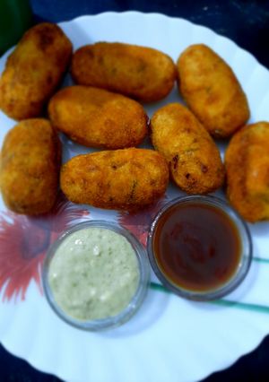 A picture of Poha Cutlet.