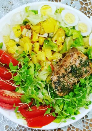 Hình của món Salad cá ngừ rau quả.